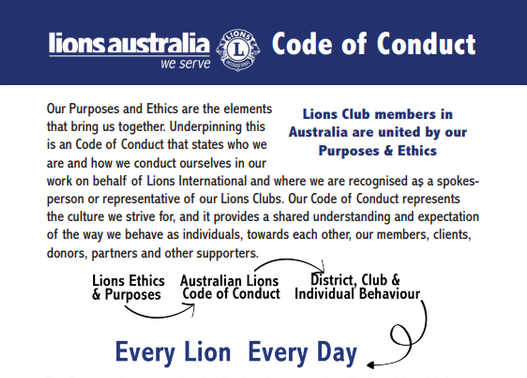 New Lions Code of Conduct available